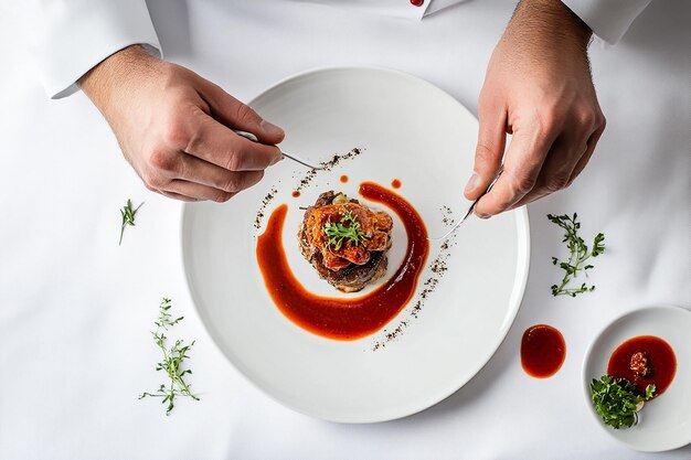 Farfurie cu mâncare tradițională reinterpretată